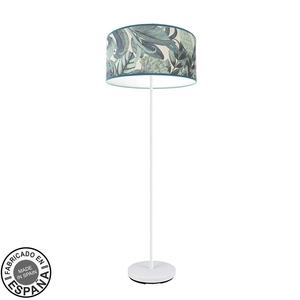 Lámpara de pie regulable 1xE27, blanca con lámina azul, dimensiones 163x40x40 cm, ideal para decoración y soporte de iluminación. - Product Image 1