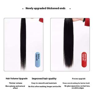 Véritable Remy Européenne Clip-in One-Piece Cheveux Morceau Machine Double Trame Invisible Longue Augmentation Montant Démonté Connecté Conception - Product Image 4