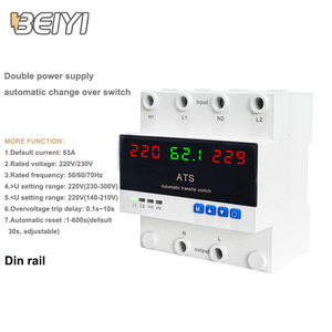 Nuevo Diseño para el Mercado de Irak Conmutador de Transferencia Automática Ajustable Doble Potencia ATS 30A 63A 110/220V - Product Image 1