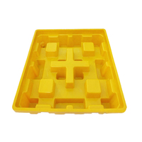 Palette anti-déversement industrielle robuste en plastique HUADU T92 Shandong, entrée 4 voies, charge dynamique 1,0t, simple face, pour produits chimiques