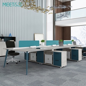 Poste de travail modulaire moderne et élégant pour bureau, espace de travail efficace pour le personnel, bureau cloisonné pour 4, 6, 8, 10 personnes, flexible pour l'extérieur - Product Image 2