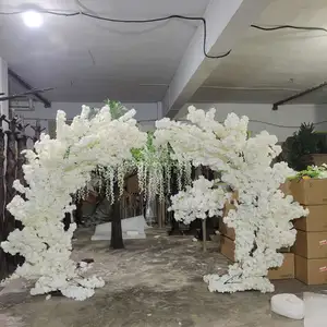 Factory Large centerpieces for wedding table Wholesale Wedding Table Centerpiece Arch Artificial Cherry Blossom Tree