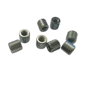 Non Standard Knurled Nuts Steel Cylindrical Internal Thread Hardware Parts Grade A Customizable Size - Product Image 4