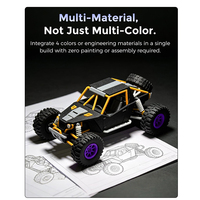 Printer 3D FDM Multi Material Flashforge Creator 5 dengan 4 Toolhead Kecepatan Tinggi 600mm/s