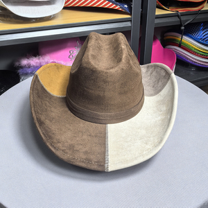 Fuax <span class=keywords><strong>camoscio</strong></span> cappello da Cowboy corno lungo connazionali Viilage Bangora Sombreros cappello Fedora - Product Image 4
