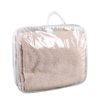 Sac d'emballage de stockage de housse de couette avec cadre en fil d'acier PVC étanche en plastique en gros pour textile à la maison