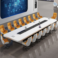 Table de bureau exécutive avec organisateur de câbles intégré, performance fiable, table de conférence, centre d'affaires