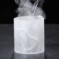 Premium Style Japonais Mont Fuji Tasse En Verre Tibétain Montagne Coupe Cristal Clair Whisky Verres Roches Gobelet
