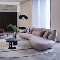 BLAINE Original 211 Modernes Ecksofa Echtes Leder Massivholzrahmen Schaumstoffgefüllt Villa Wohnzimmer Sofa-Set