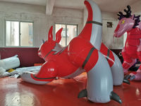 Vente flash - Dragon rouge gonflable géant de haute qualité - Modèle de jouet gonflable en PVC