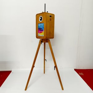 Винтажная деревянная фотобудка из красного дуба, Ретро деревянная фотобудка для свадеб и мероприятий, совместимая с камерами - Product Image 6