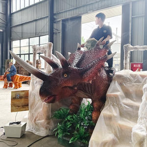<span class=keywords><strong>Parc</strong></span> d'attractions mécanique moderne d'intérieur Triceratops animatroniques électriques Dinosaur Rides pour adultes et enfants - Product Image 2