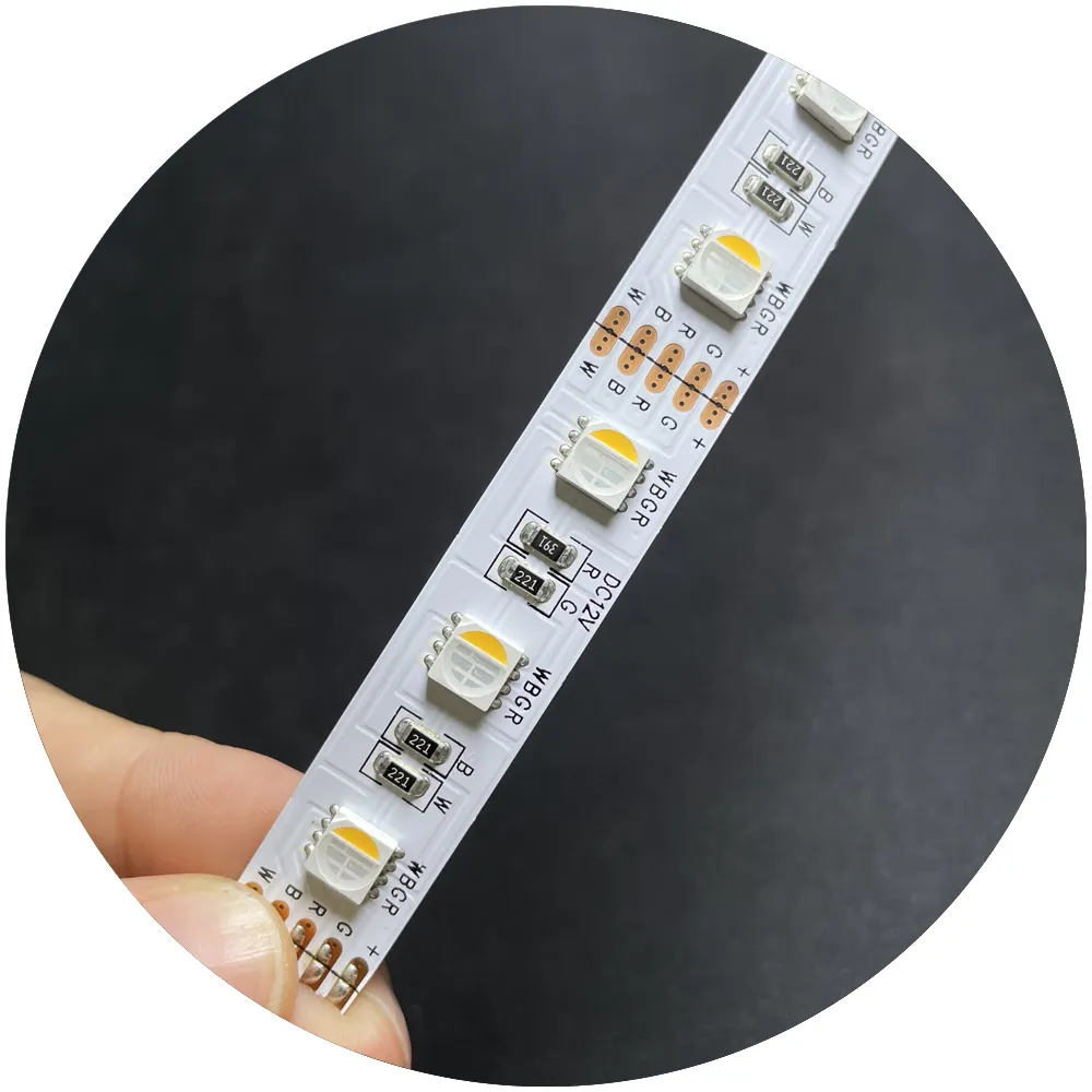 Niet-Waterdicht Ip20 Indoor 15 W/m Snijdbaar 60Leds/M Smd5050 4 In 1 Dc 12V Dc 24V Rgbw Led Strip