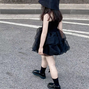 Abito estivo elegante personalizzato da fabbrica di abbigliamento per ragazze abiti da mamma Me con spalline sottili collo quadrato e Tutu al ginocchio - Product Image 3