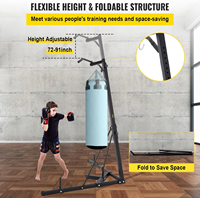 Support de boxe avec cadre triangulaire autoportant en acier sac de frappe balle de vitesse et support de boîte de plate-forme équipement d'entraînement