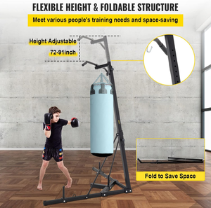 Soporte de boxeo con marco triangular independiente de acero Saco de boxeo Bola de velocidad y caja de plataforma Soportes Equipo de entrenamiento - Product Image 4