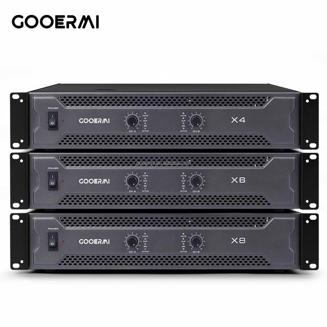 Gooermi X4 X6 X8 Professional Power Amplifier 2 Channel 800W 2U Audio Amp for Live Sound System DJ Equipment Stage Speakers