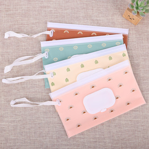 pochette de transport étui de transport porte-lingettes rechargeable pour bébé sac distributeur d'emballage de mouchoirs - Product Image 1