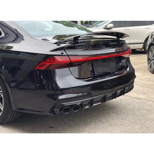 Coche <span class=keywords><strong>A7</strong></span> S7 ABS negro brillante difusor trasero parachoques trasero labio divisor con puntas de escape para <span class=keywords><strong>Audi</strong></span> <span class=keywords><strong>A7</strong></span> S7 <span class=keywords><strong>2020</strong></span> 2021 2022 2023 2024 - Product Image 6