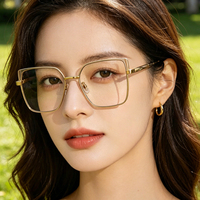 Monture de lunettes pleine monture carrée en métal pour femme, anti-lumière bleue, style rétro, durable – Vente en gros à chaud