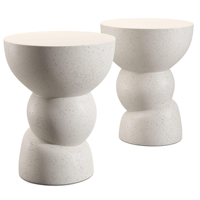 Table d'appoint de style farmhouse, meubles de salon, durables et faciles à nettoyer, pour une utilisation en intérieur et en extérieur