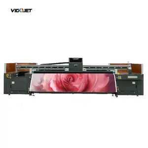 Vigojet 3.2M printer hybrid 10 kaki mesin cetak format besar UV roll untuk roll printer dengan kepala konica