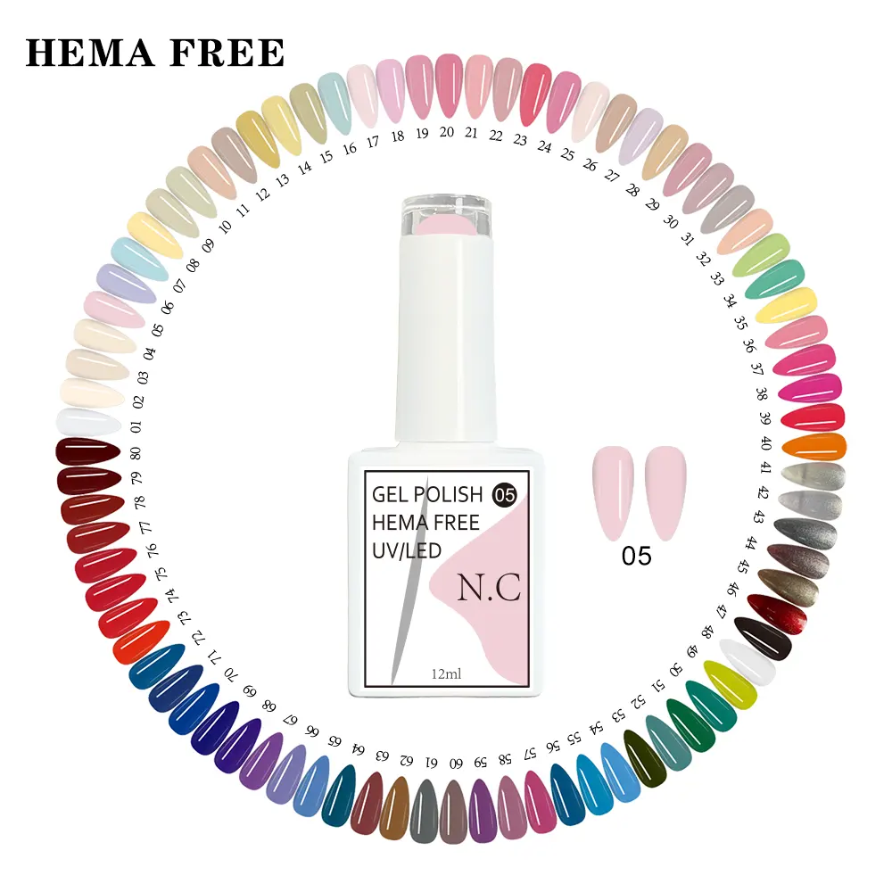 KNC gel nail polish 80 colors set UV gel soak off color gel led curing 12ml/pc long lasting high quality for nail art beauty