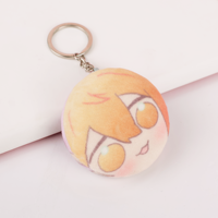 Porte-clés en peluche double face personnalisé, badge en métal personnalisé en peluche, badge promotionnel, fournisseur de badges en métal bon marché