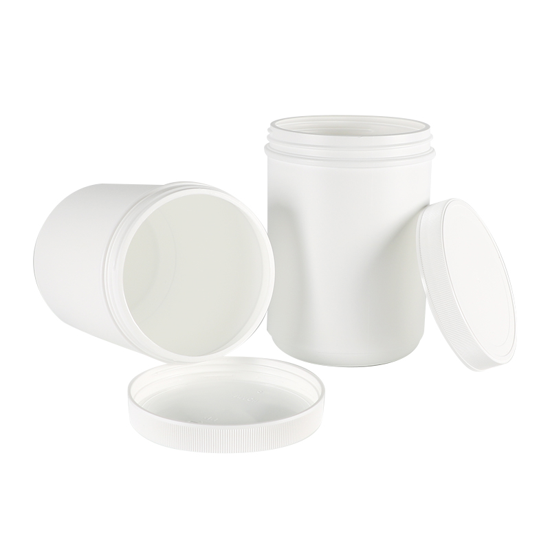 White HDPE Jar 1250ml Round Design with Induction Seal for Commercial Use