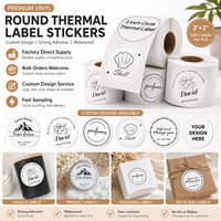 Autocollant d'emballage circulaire personnalisé pour marque de boulangerie, impression de logo, autocollant en vinyle auto-adhésif, imperméable, étiquette ronde pour sceller les aliments, rouleau d'autocollants