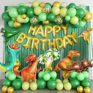 Decorazioni per Festa di Compleanno a Tema Dinosauro Kit Arco di Palloncini Verdi e Dorati per Forniture per Feste di Compleanno per Bambini - Product Image 1