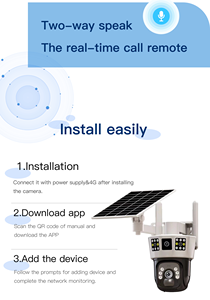 Năng lượng mặt trời 360 ° Pan-Tilt ngoài trời Camera An Ninh tầm nhìn ban đêm thông minh phát hiện chuyển động theo dõi con người 4G Sim mạng Máy ảnh - Product Image 5