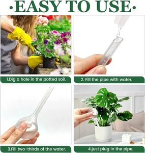 Boule d'arrosage automatique pour plantes, en plastique transparent, système d'irrigation goutte à goutte pour la maison, le jardin et les fleurs - Product Image 6