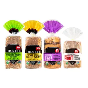Bolsa de plástico con diseño personalizado para pan, celofán, grado alimenticio, polietileno, embalaje, panadería, tostado, sándwich