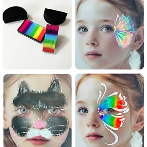 Gota de agua de alta densidad semicírculo Huaban pintura facial esponja fácil de limpiar imprimación de <span class=keywords><strong>dibujo</strong></span> rápido para pintura corporal DIY - Product Image 2