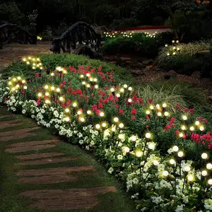 Nouvel an décor 2024 solaire luciole jardin lumières énergie solaire extérieur étanche décoration Led