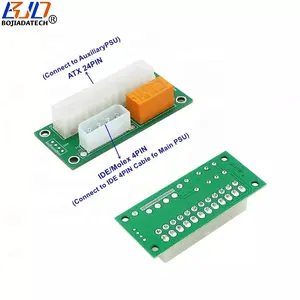 Atx 24pin para molex ide 4pin, fonte de alimentação dupla síncrona psu adaptador add2psu run múltiplos pc computador psu conjunto