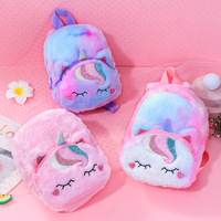 Nouvel arrivage de sacs d'école pour enfants sac à dos en peluche de renard sac licorne arc-en-ciel animal en peluche sac à dos en peluche personnalisé pour les filles