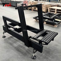 de conducción de coche con soporte de monitor único, kit de simulación de carreras de extrusión de aluminio negro, 4080