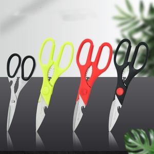 Fish Card Stainless Steel Multi-functional <b>Kitchen</b> <b>Scissors</b> Plastic Handle Super Braided Line Design for Multi-Purpose Cutting - Product Image 3