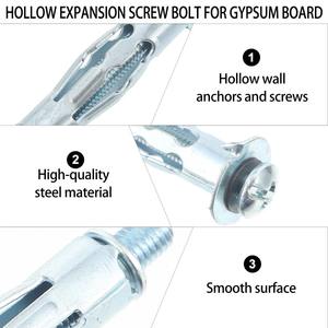 Plaque de plâtre Vis Bouchon <span class=keywords><strong>Ancre</strong></span> Cavité Mur Fixation Vis Bouchon Ancrage Zingué Creux Mur <span class=keywords><strong>Ancre</strong></span> - Product Image 5