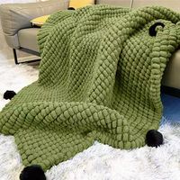 Kit de bricolage à grande boule pour tricot fait main haute ténacité fil mélangé teint en coton boucle épaisse crochet pour canapé coussin tapis