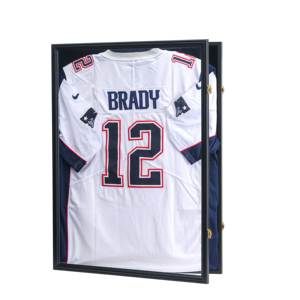 98% UV Protection Acrylic Lockable Football Jerseys Frame Large Jersey Frame Shadow Box Black Wall Jersey Display Frame
