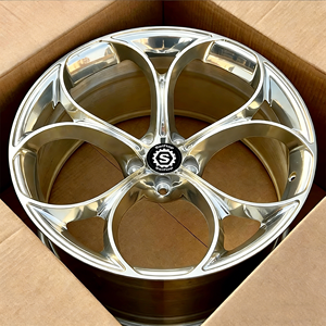Nuovi Cerchi Forgiati Frozen Gold Racing 5x110 ET31 8.5x20 Compatibilità Universale per <span class=keywords><strong>Alfa</strong></span> <span class=keywords><strong>Romeo</strong></span> 155/156/159/4C/Giulia/Stelvio <span class=keywords><strong>Spider</strong></span> - Product Image 2