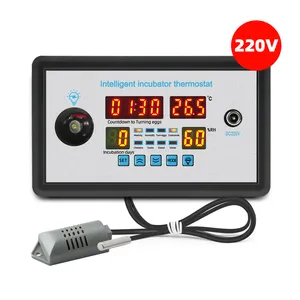 Termostato de giro automático para huevos, incubadora Digital de Control de humedad y temperatura, 12V/220V, 360