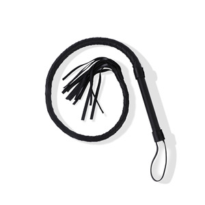 Produit sexuel SM, fouet en cuir tressé, jeu de fessées, accessoires de bondage BDSM pour adultes, jouets - Product Image 3
