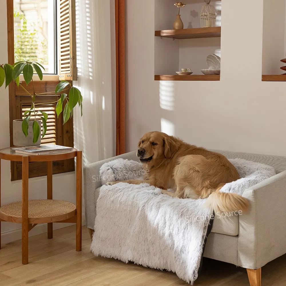 Long Push Large Hundes ofa mit Reiß verschluss Hunde matte Sofa Decke Kissen Home Teppich Haustier Katzen bett Matte Luxus Hunde bett