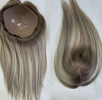 Commande personnalisée Perruque en cheveux vierges chinois 100% naturels avec système adhésif en silicone pour le cuir chevelier, haute densité pour la perte de cheveux