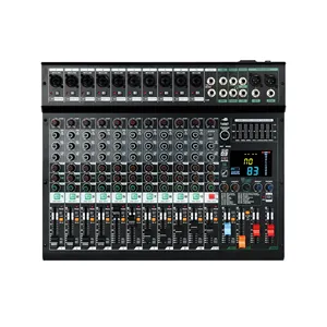 Precisão Pro Audio ST212 Mixer de áudio DJ de 12 canais controlador de áudio digital para software de DJ virtual