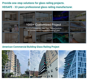 Profilo in alluminio a U per montaggio a parete, base per ringhiera in vetro, corrimano in vetro senza telaio, balaustra in vetro per progetti - Product Image 5